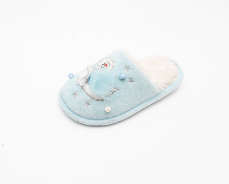 Cute children's shoes customized sheep wool plush slippers cartoon home slippers