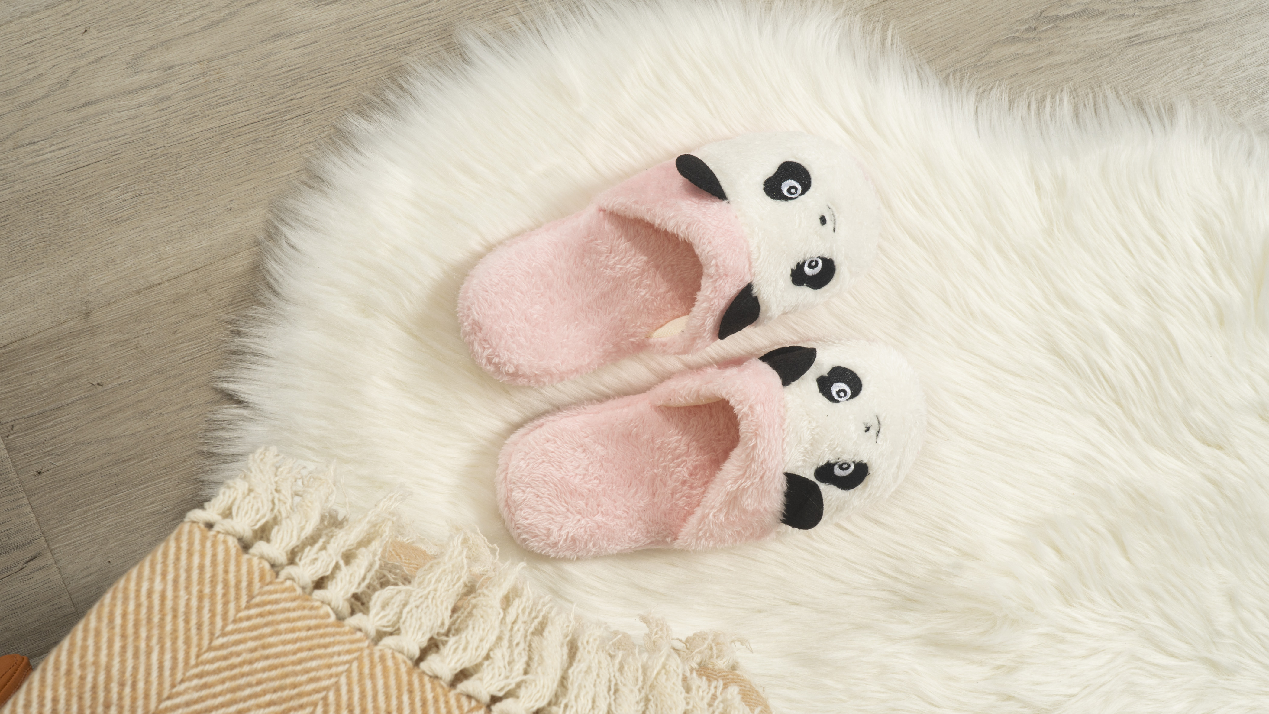 Winter Cotton slippers home fashion rabbit fur women indoor slipper cotton soft support OEM ODM