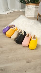 Winter plush clogs product 2024 home fashion cotton fur men and women indoor clogs cotton soft support OEM ODM service