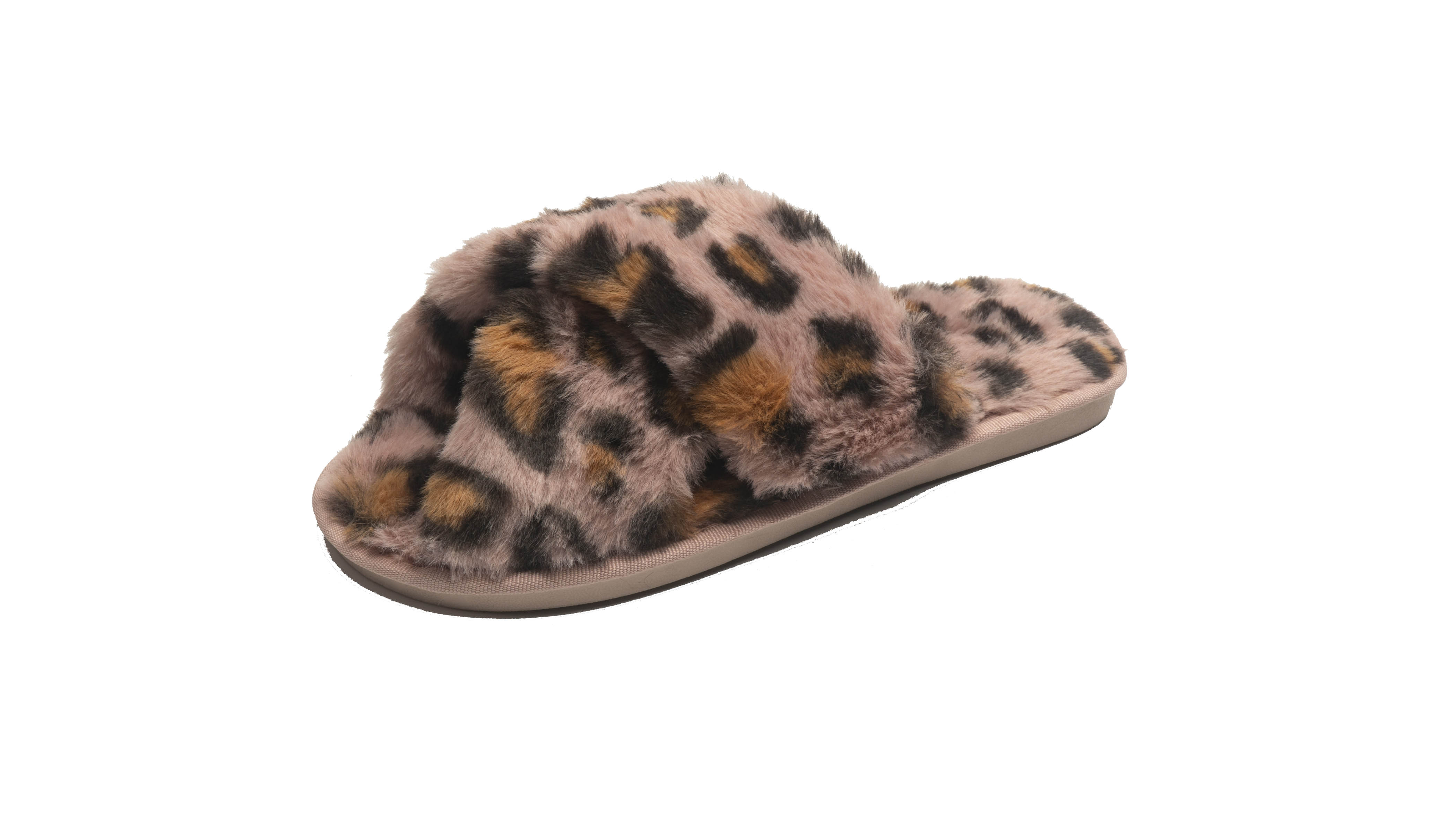 Custom Warm Cozy Thermal Fluffy Home Plush Ladies Winter Fuzzy House Furry Leopard Fancy Fashion Fur Slippers for Women