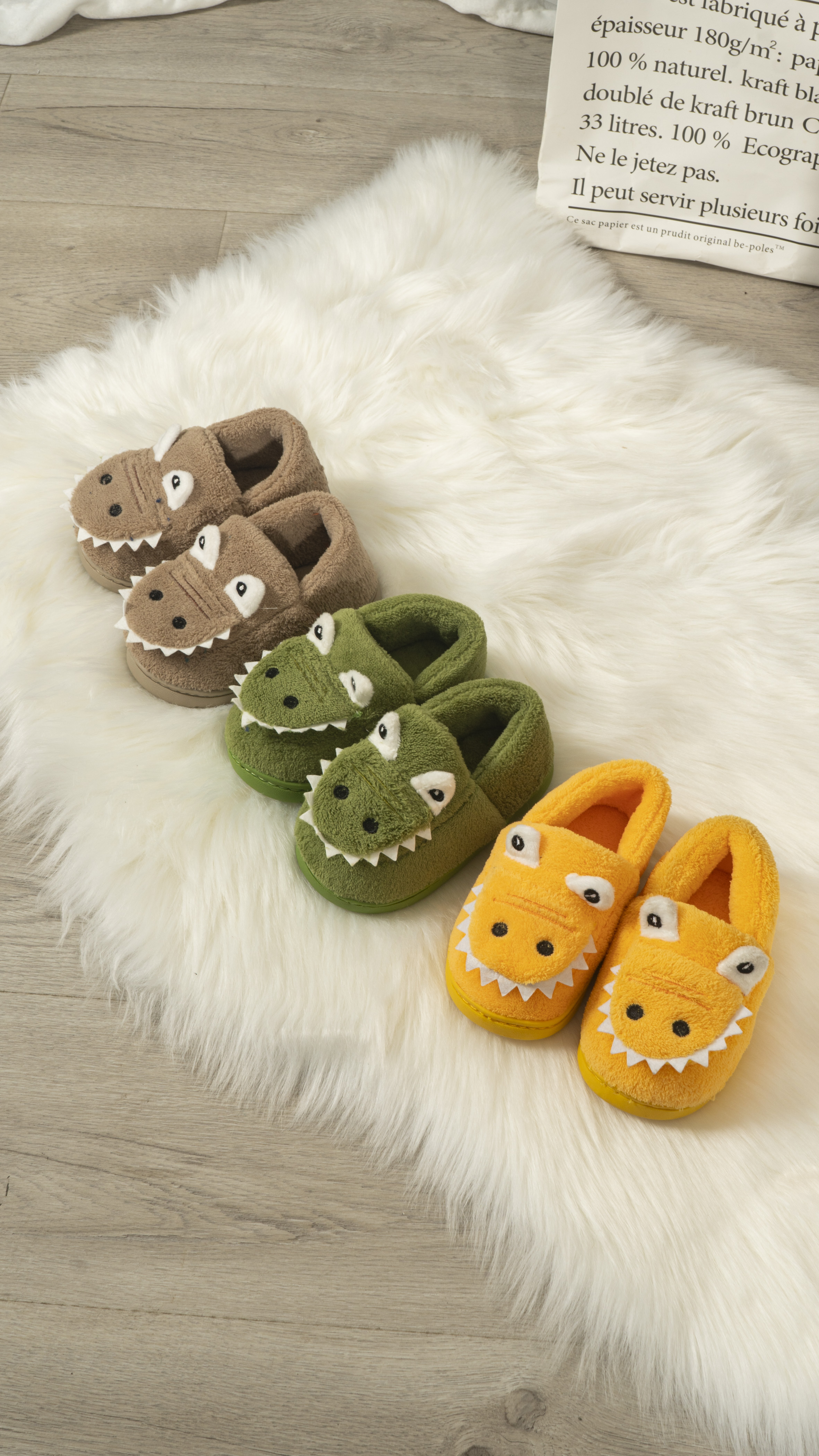 New Crocodile Colorful Custom Fluffy Home Plush for Children Winter Fuzzy House Furry Fancy Fashion Fur Slippers